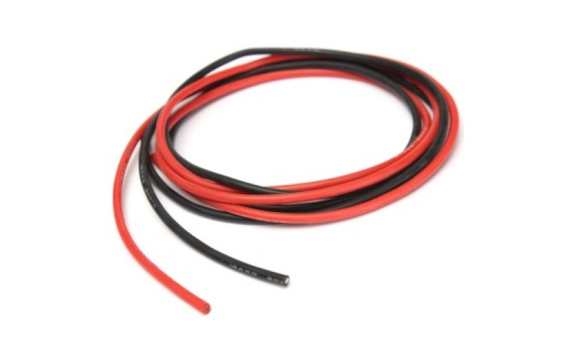 Silicone Wire 18 Gauge Red 50cm & Black 50cm